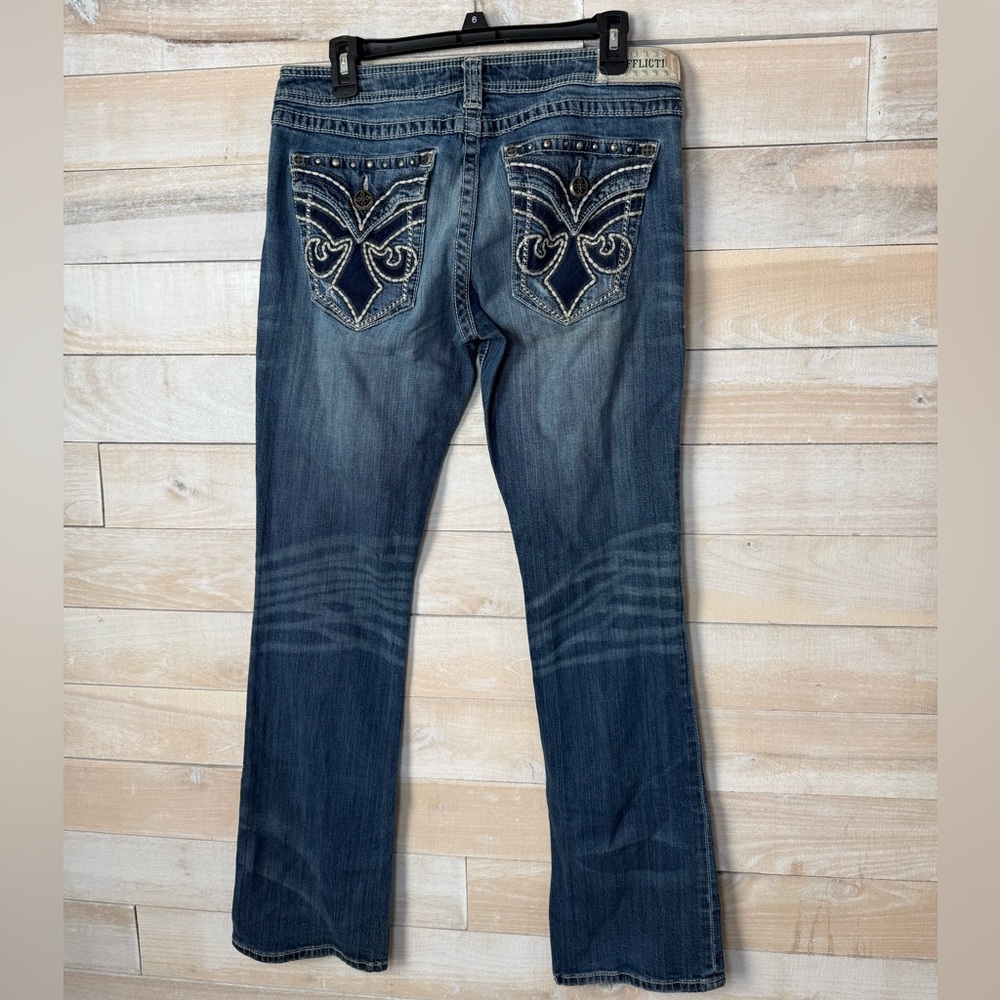 Affliction Jade Low Rise Boot Cut Jeans Vintage Y2K Women’s Size 31/12 - Picture 2 of 8